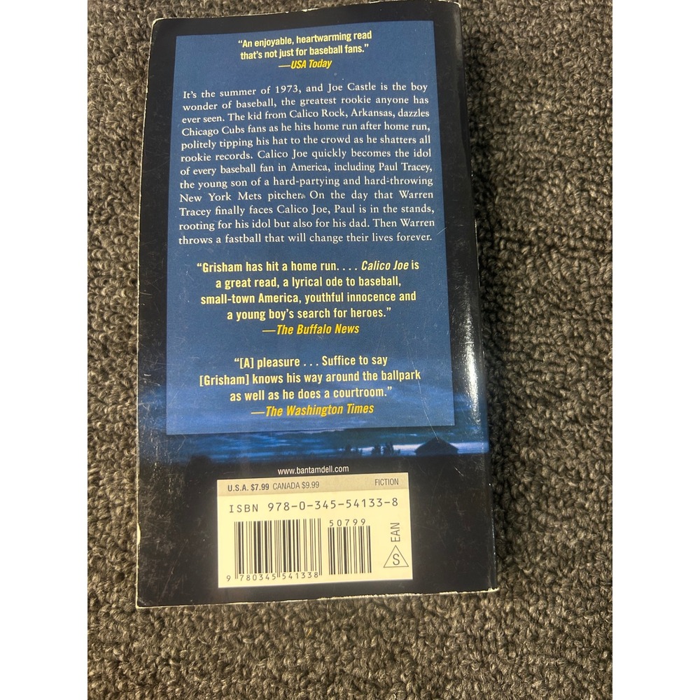 Calico Joe by John Grisham Baseball Novel Mass Market Paperback 9780345541338 - Picture 4 of 7
